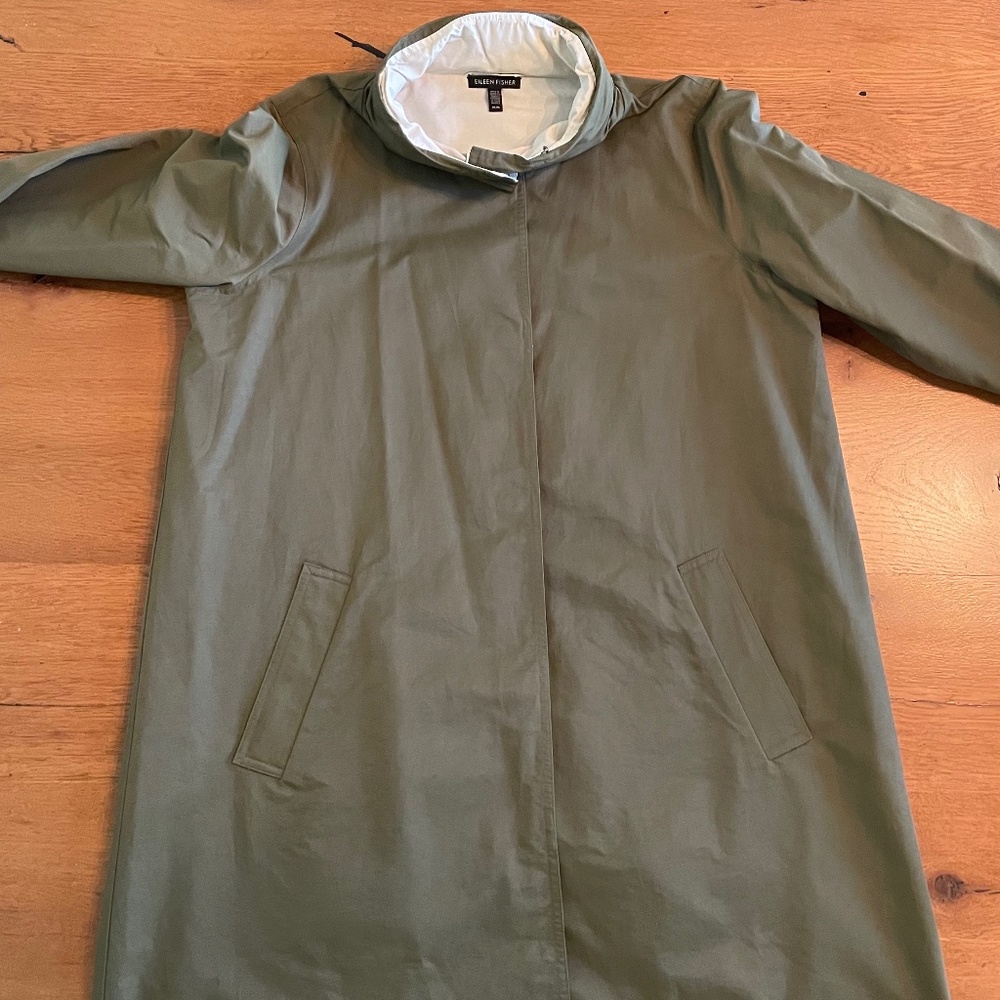 Eileen Fisher reversible raincoat